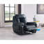 Fauteuil inclinable électrique en velours CLARK BLANCHE