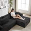 Canapé modulaire en forme de L de 108 po Anmol, revêtement en chenille, 6 coussins, canapé modulaire librement combiné, revêtement avec pour combiner espace de vie-121361876