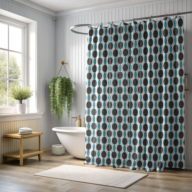 Rideau de douche Blue Lines - Premium, H 74 po x l 71 po
