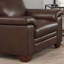 Chaise en cuir, chaise d'appoint, chaise de salon, chaise de lecture avec structure en bois-1606708626