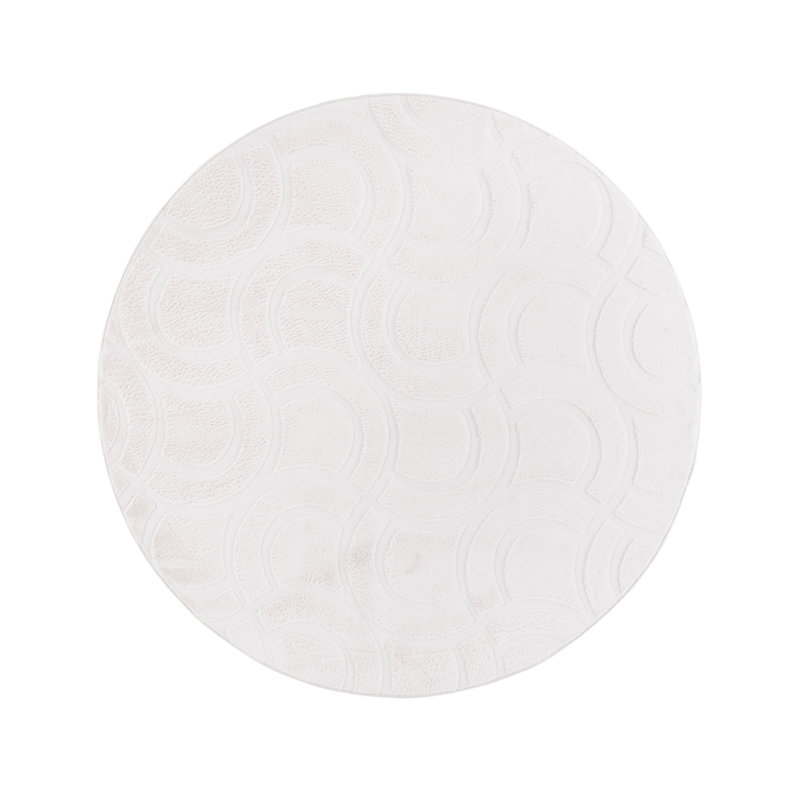 Zaniya Performance Machine Washable Geometric Rug, Round 6'
