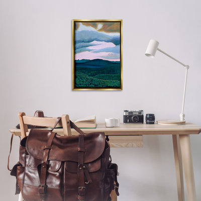 Toile flottante encadrée "Mountain Forêts From Above" par Sara Everett
