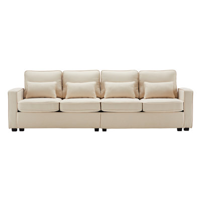 Bobi 4 Seater Linen Sofa & Chaise