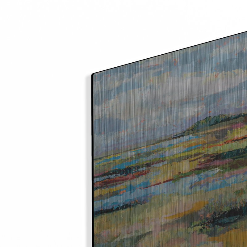 «Red Layers» par Jeanette Vertentes, art mural en métal Red Barrel Studio®, H 24 po x l 12 po