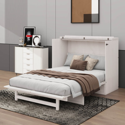 Un lit escamotable avec tiroirs spacieux et ports USB pratiques