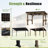 8 x 10 ft Solid Wood Grill Gazebo, Carport Gazebo with Hardtop Steel Roof-123401012