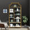 Bibliothèque à 8 tablettes Ghica Étagère à livres, H 70,87 po x L 31,5 po, pour bureau personnel