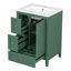 Meuble-lavabo de 24 po avec rangement, tablette réglable, panneau de fibres à densité moyenne et bois d'hévéa, cloisons amovibles-415444278