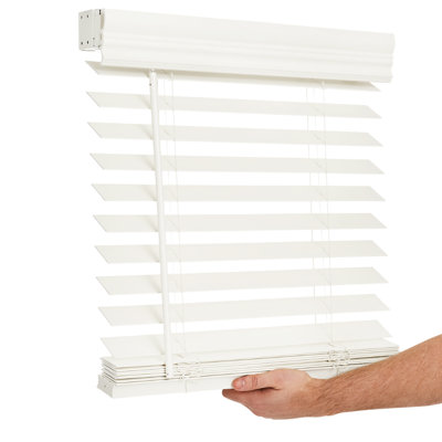 2 pouces Faux bois blanc tendre