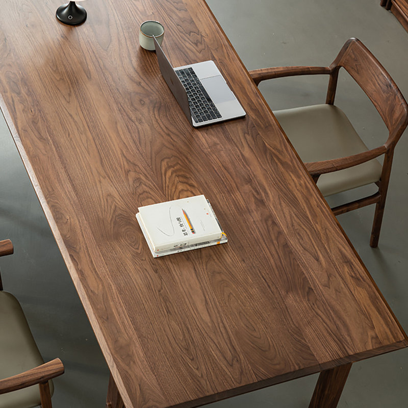 Black Walnut Table: Solid, Spacious & Sleek., 29.53"H x 70.87"L x 33.46"W