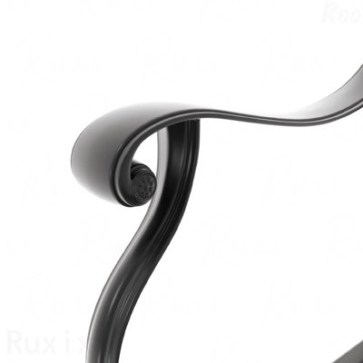 Ensemble de salle à manger 5 pièces en fonte d'aluminium toutes saisons comprenant 4 chaises pivotantes et une table ronde de 35,43 po avec structure noire