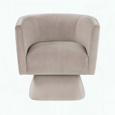 Diamond Stitched Swivel Velvet Chair, Pocket Coils & 360-Degree Rotation