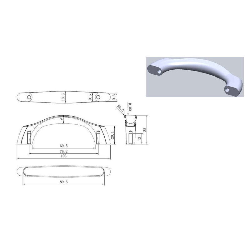 Expression 3" Center to Center Arch Pull, Brushed Oil-Rubbed Bronze