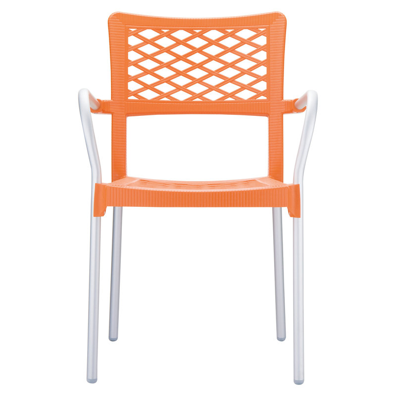 Fauteuil de patio empilable Princeville, Orange