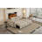 96" Multi-Functional Pull-Out Sofa Bed L-Shape Sectional Sofa With Adjustable Headrest-1408682500