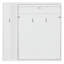 Lit escamotable double en bois avec tablettes, garde-robe et lumières DEL (blanc)-1252251683