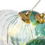 16 - Light Blue Ribbed Glass Cluster Bubble Chandelier-1875275240