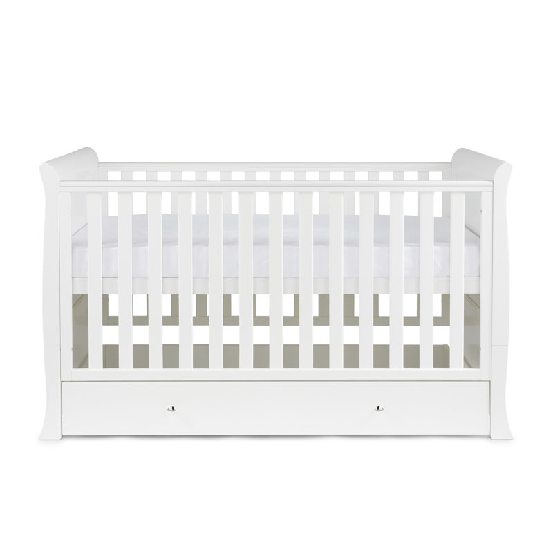Snowdon Classic Cot Bed and Premium Sprung Mattress  - White
