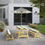 Table de pique-nique avec parasol Naturally Playful Kids, jouets d'intérieur / extérieur - bleu foncé