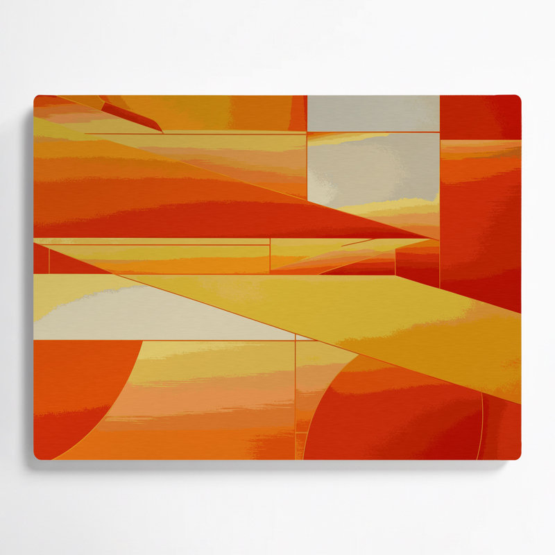«Geometric Abstraction 70», art mural en métal brun, H 11 po x l 14 po