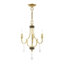 Lustre classique à 3 lumières de style bougie avec détails en cristal Danaleigh-774031447