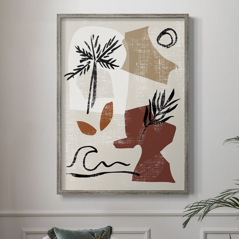 Soft Palms III Framed Print - Solid Wood, 15" H x 12" W