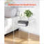 Table d'appoint, table de chevet transparente à 2 niveaux avec tablette de rangement, bureau de bout rectangulaire moderne, table de chevet transparente et épaisse pour chambre à coucher, salon, bureau