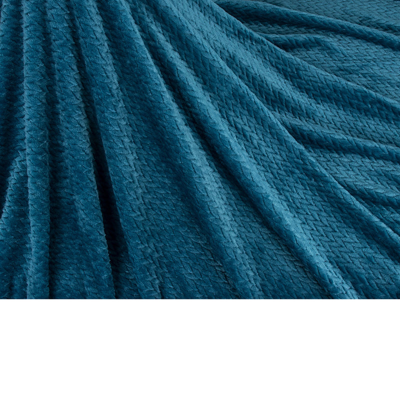 Couverture décorative légère et luxueuse, 60 po x 80 po, Bleu