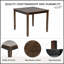 Ensemble de table de salle à manger 5 pièces en bois rustique pour 4, de style campagnard avec une construction robuste et des sièges confortables