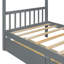 Lit simple en bois avec tiroirs-1164297267