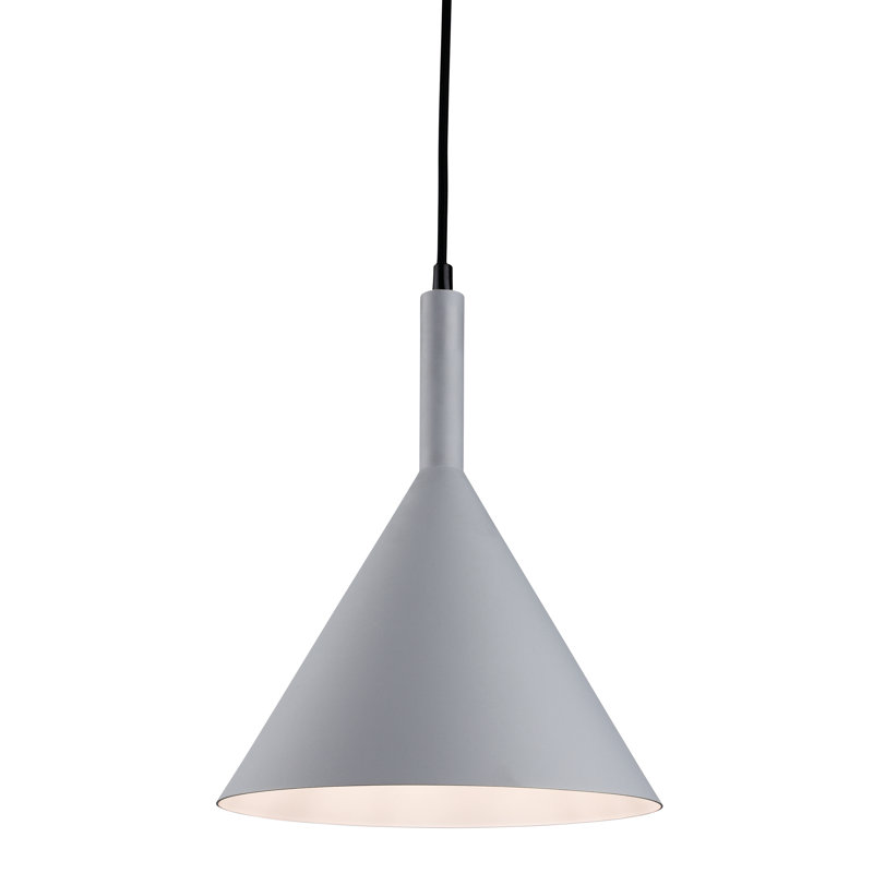 Pendants 1 - Light Cone Pendant, Grey with White Inside