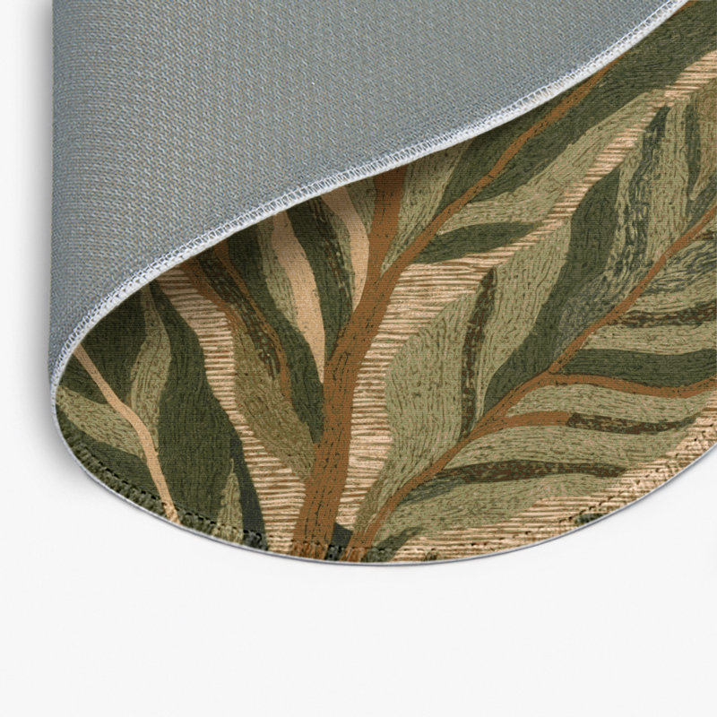 Tapis d'intérieur et d'extérieur brun Nature, Rond 5 pi