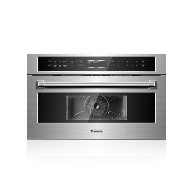 30" Built-in Convection Microwave Oven, 1.6 Cu. Ft., 1000w, Air Fry, Sensor Cooking, 10 Cooking Modes, Stainless Steel, Drop-down Door