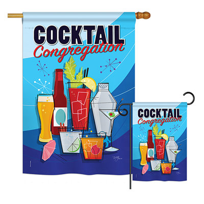 Ensemble de drapeaux en polyester 2 pièces Congregation Happy Hour