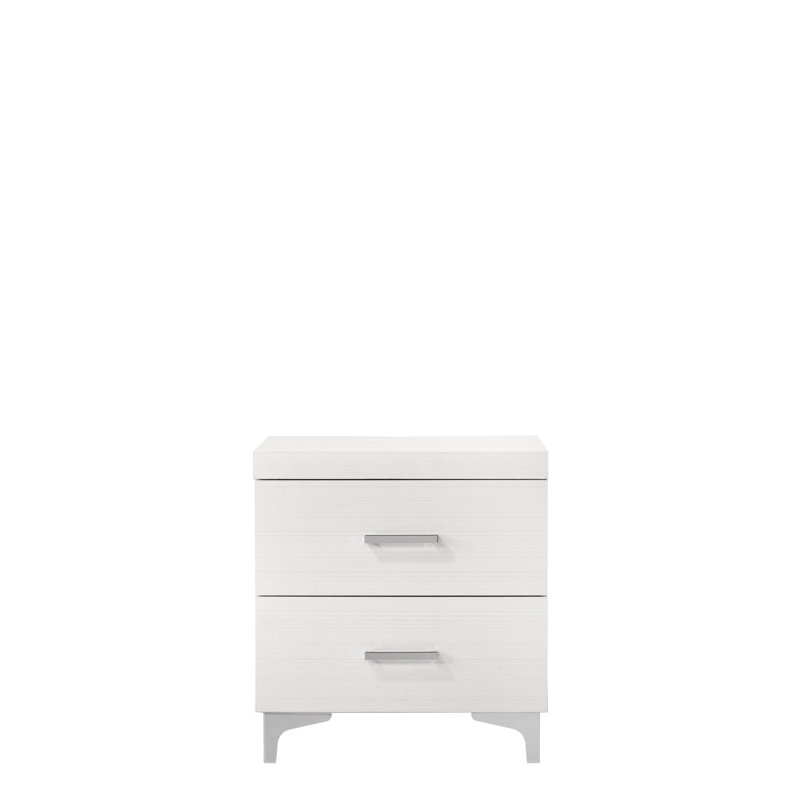 Heily 2-Drawer Nightstand in White