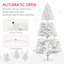 9Ft Tall Artificial Christmas Tree, Unlit Xmas Tree With 2132 Branch Tips, Auto Open, Steel Base, Holiday Décor For Home Office, White-107091621