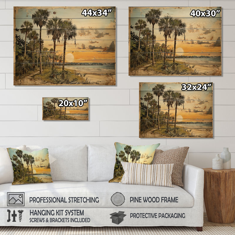Newdale - Impression sur bois de paysages sur bois de pin naturel, H 30 po x l 40 po