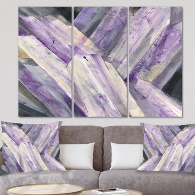 " Geometric Purple Glacier " 3 - Pieces