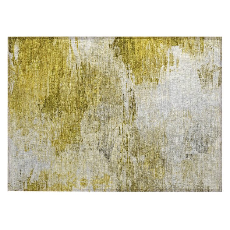 Khloei Washable Abstract Indoor / Outdoor Rug