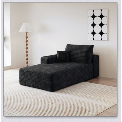 Canapé-lit moderne à droite avec tissu velours côtelé moelleux, sans assemblage, idéal pour une détente confortable et peu encombrant dans les espaces de vie