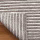 Cleodora Chevron Handmade Area Rug in Ivory/Dark Brown