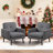 Cottle Mid Century Accent Chair, Fabric Living Room Chairs with Wooden Frame, Cozy Armchair Reading Chair with Comfy Back for Apartment, Living Room, Bedroom, Waiting Room, Small Space, Corner, Grey-112703284
