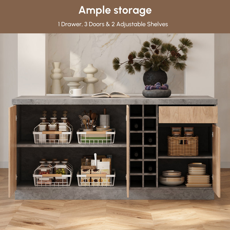 Modern Freestanding Kitchen Islands with Light,Kitchen Island with Storage and Seating Area