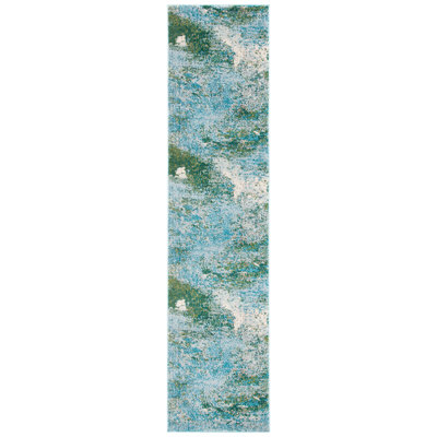Etta Abstract Light Blue/Green Area Rug