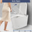 Toilette intelligente automatique avec bidet intégré, siège chauffant, eau chaude et sèche, contrôle du capteur au pied, détection par radars, modes de lavage de la fontaine, température réglable, température de la sécheuse, mémoire des boutons latéraux,