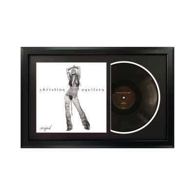 Christina Aguilera Stripped Framed Record with Mat
