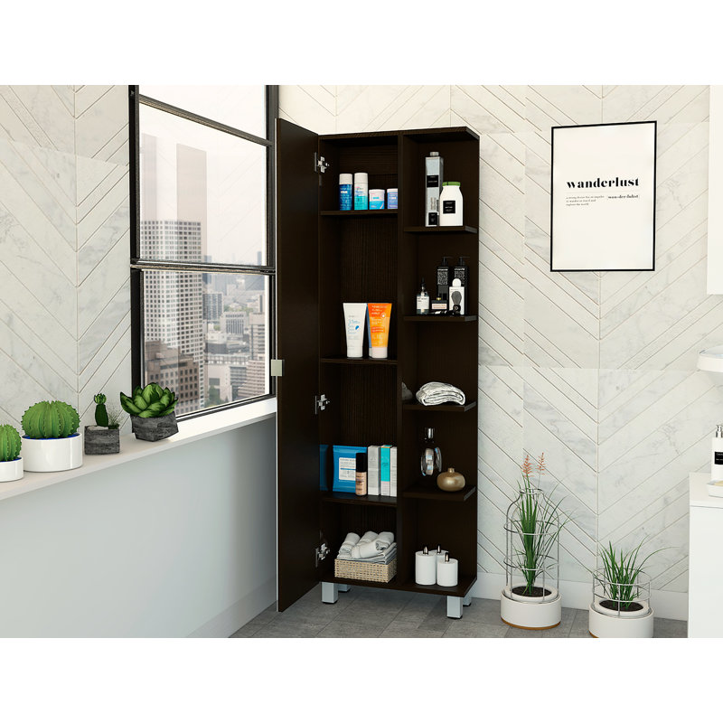 Armoire à miroir, quatre tablettes intérieures