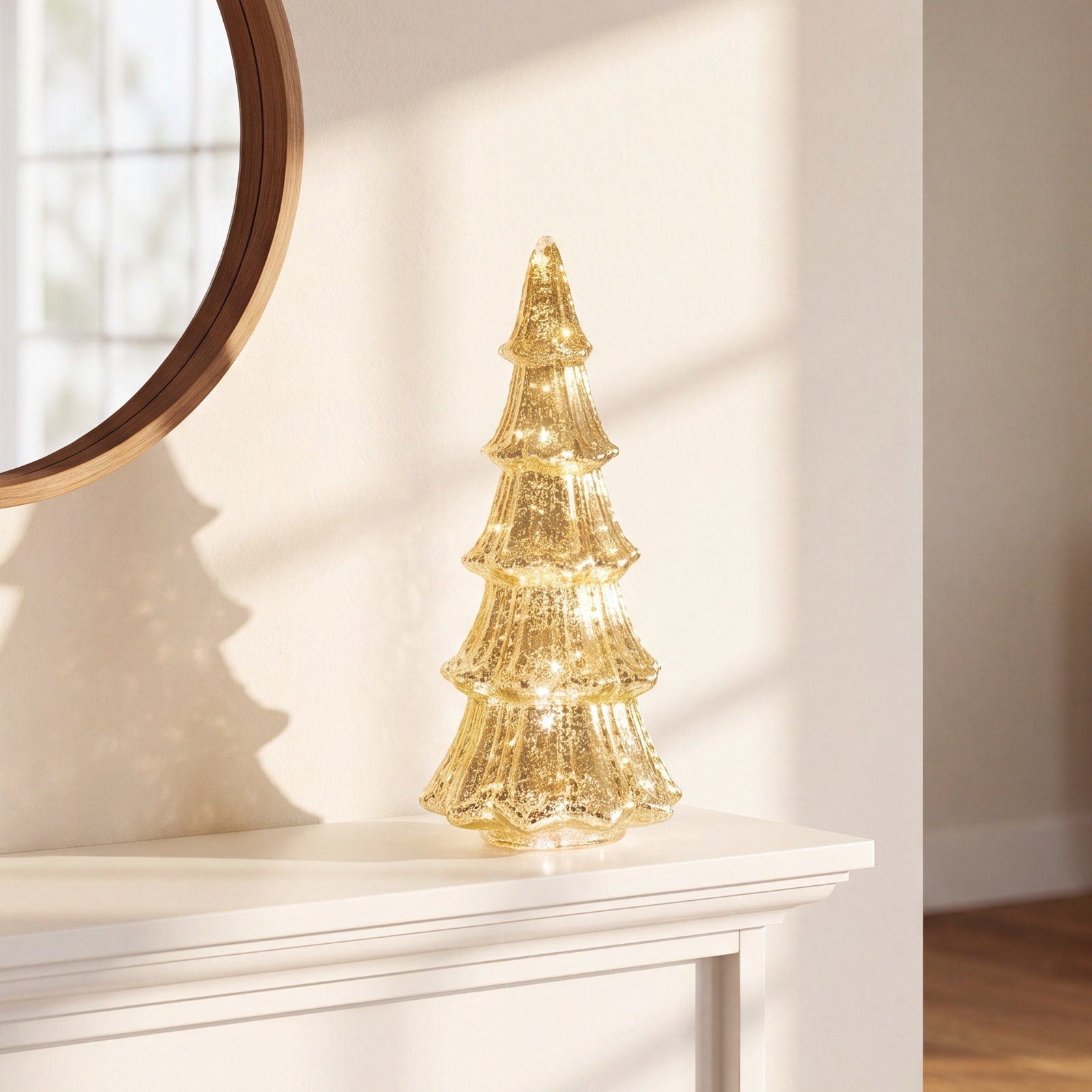 Tabletop Christmas Tree, Gold