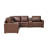 132" W Hudson Recliner Leather-Matched Sectional-783075587