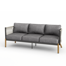 Wide Outdoor Patio Sofa With Cushions